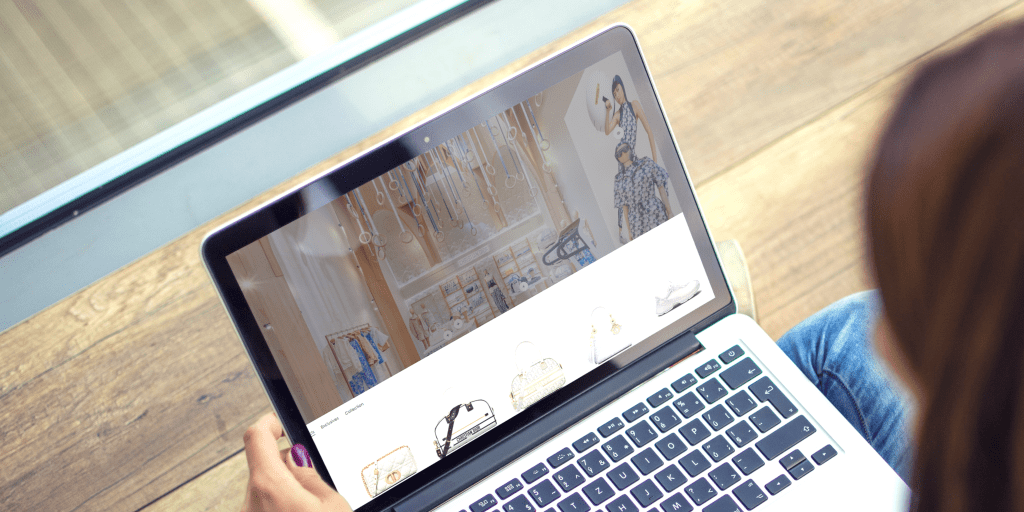 Laptop showcasing Dior's Website