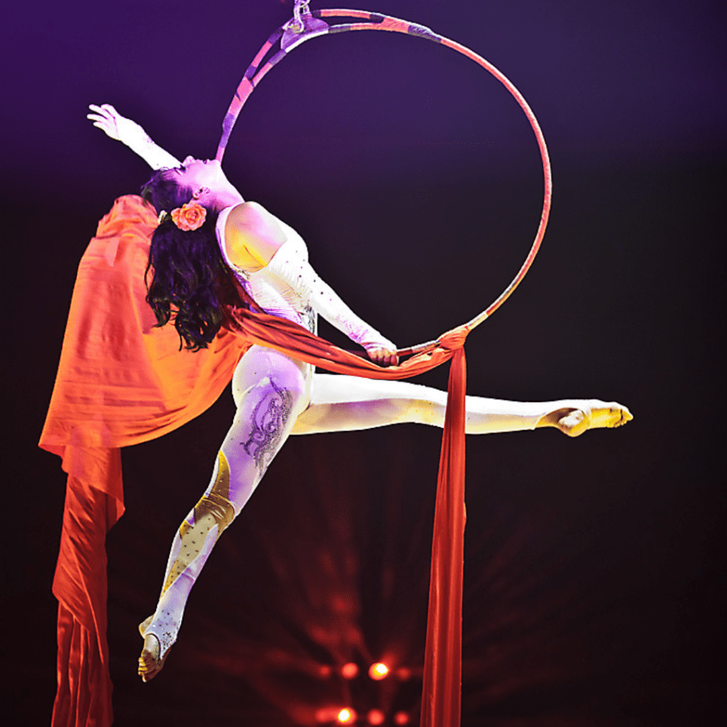 Danielle dances as circus performer