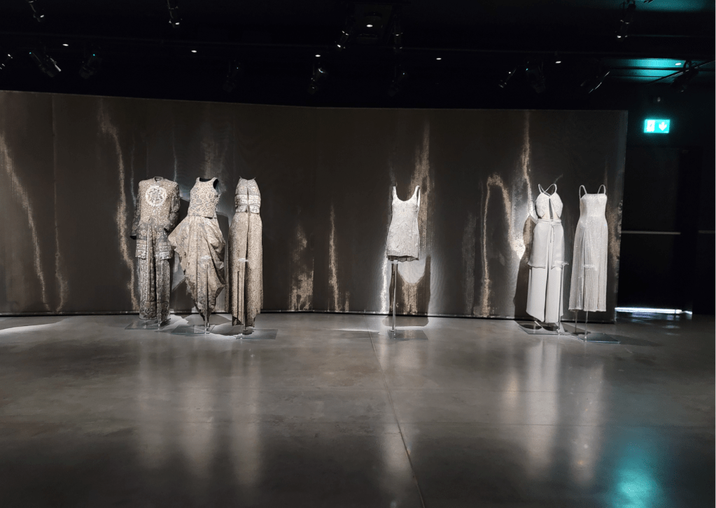 Clothes displayed at Armani/Silos.