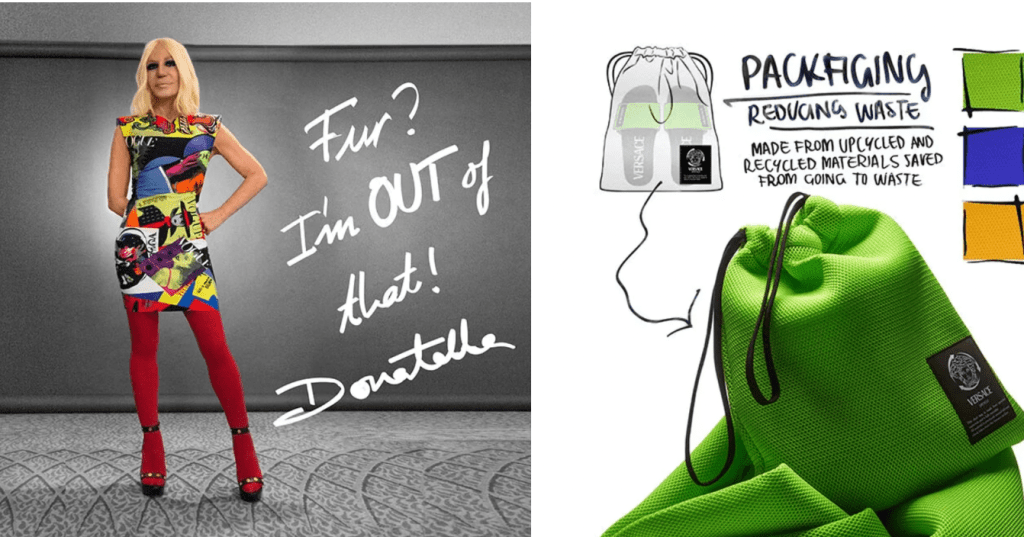 Donatella Versace Posed for the campaign.