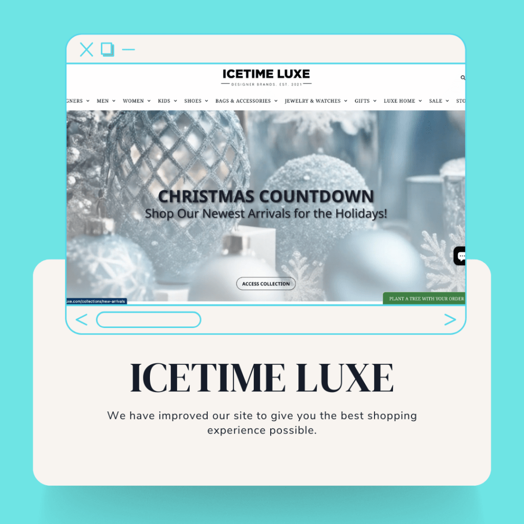 Icetime Luxe Website Revamp.